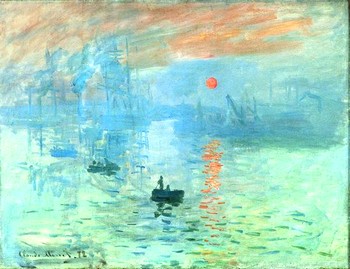 Impression, soleil levant (1872), par Claude Monet. Peinture à l'huile. (Musée Marmottan, Paris.)