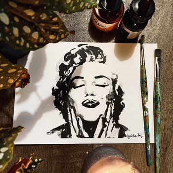 MARYLIN - KISS de CYNTHIA.B, une artiste renommée de La la peinture Pop Art