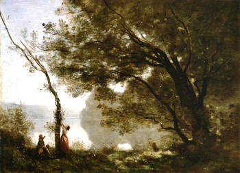 Jean-Baptiste Camille Corot, Souvenir de Mortefontaine (1864 ; huile sur toile, 65 x 89 cm ; Paris, Louvre)